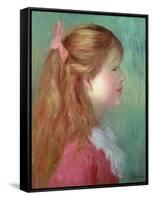 Young Girl with Long Hair in Profile, 1890-Pierre-Auguste Renoir-Framed Stretched Canvas