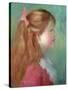 Young Girl with Long Hair in Profile, 1890-Pierre-Auguste Renoir-Stretched Canvas