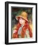 Young Girl with Long Hair, or Young Girl in a Straw Hat, 1884-Pierre-Auguste Renoir-Framed Giclee Print