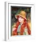 Young Girl with Long Hair, or Young Girl in a Straw Hat, 1884-Pierre-Auguste Renoir-Framed Giclee Print