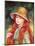 Young Girl with Long Hair, or Young Girl in a Straw Hat, 1884-Pierre-Auguste Renoir-Mounted Giclee Print