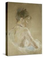 Young Girl with Naked Shoulders; Jeune Fille Aux Epaules Nues, 1885-Berthe Morisot-Stretched Canvas