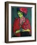 Young Girl with Peonies, 1909-Alexej Von Jawlensky-Framed Giclee Print