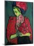 Young Girl with Peonies, 1909-Alexej Von Jawlensky-Mounted Giclee Print