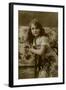 Young Girl with Purple Flowers and Sash-null-Framed Photographic Print