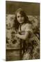 Young Girl with Purple Flowers and Sash-null-Mounted Photographic Print