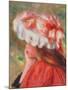 Young Girl with Red Hat, 1890-Pierre-Auguste Renoir-Mounted Giclee Print