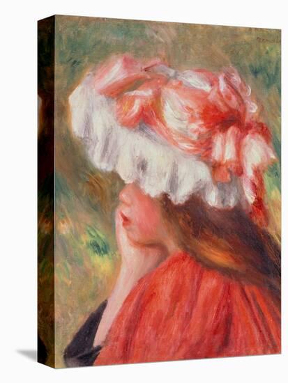 Young Girl with Red Hat, 1890-Pierre-Auguste Renoir-Stretched Canvas