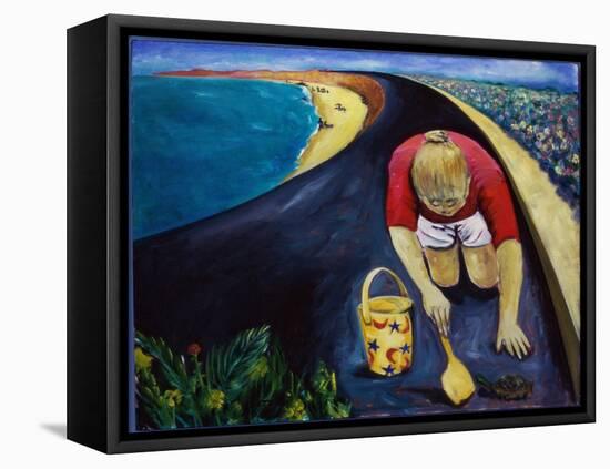 Young Girl with Turtle-Erik Slutsky-Framed Stretched Canvas