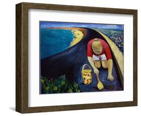 Young Girl with Turtle-Erik Slutsky-Framed Giclee Print