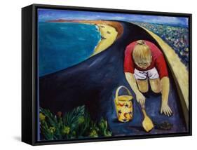 Young Girl with Turtle-Erik Slutsky-Framed Stretched Canvas