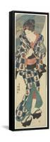 Young Girl with Umbrella, C. 1830-1844-Utagawa Kunisada-Framed Stretched Canvas