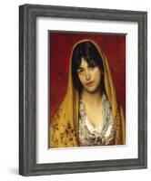 Young Girl with Veil, 1882-Eugen Von Blaas-Framed Giclee Print