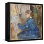 Young Girl Writing; Jeune Fille Ecrivant, 1891 (Oil on Canvas)-Berthe Morisot-Framed Stretched Canvas