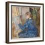 Young Girl Writing; Jeune Fille Ecrivant, 1891 (Oil on Canvas)-Berthe Morisot-Framed Giclee Print