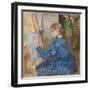 Young Girl Writing; Jeune Fille Ecrivant, 1891 (Oil on Canvas)-Berthe Morisot-Framed Giclee Print