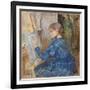 Young Girl Writing; Jeune Fille Ecrivant, 1891 (Oil on Canvas)-Berthe Morisot-Framed Giclee Print