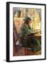 Young Girl Writing-Berthe Morisot-Framed Art Print