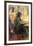 Young Girl Writing-Berthe Morisot-Framed Art Print