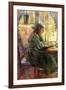 Young Girl Writing-Berthe Morisot-Framed Art Print