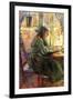 Young Girl Writing-Berthe Morisot-Framed Art Print