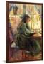 Young Girl Writing-Berthe Morisot-Framed Art Print