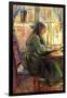 Young Girl Writing-Berthe Morisot-Framed Art Print