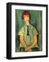 Young Girl-Amedeo Modigliani-Framed Premium Giclee Print