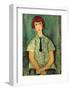 Young Girl-Amedeo Modigliani-Framed Premium Giclee Print