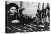 Young Girls Assembling Machine Guns in a Russian Factory, 1943-null-Stretched Canvas