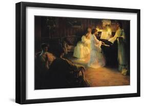 Young Girls at a Piano, 1906-Gabriel Deluc-Framed Giclee Print