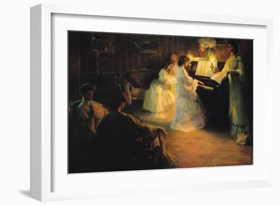 Young Girls at a Piano, 1906-Gabriel Deluc-Framed Giclee Print