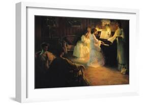 Young Girls at a Piano, 1906-Gabriel Deluc-Framed Giclee Print