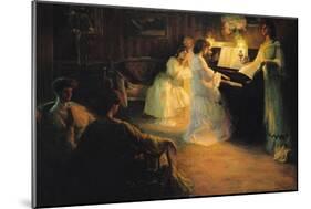 Young Girls at a Piano, 1906-Gabriel Deluc-Mounted Giclee Print