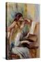 Young Girls at the Piano by Pierre Auguste Renoir-null-Stretched Canvas