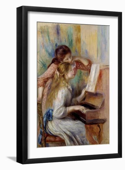 Young Girls at the Piano by Pierre Auguste Renoir-null-Framed Giclee Print