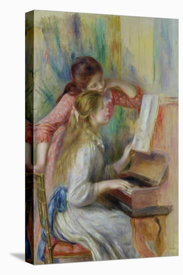 Young Girls at the Piano, circa 1890-Pierre-Auguste Renoir-Stretched Canvas