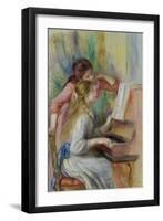 Young Girls at the Piano, circa 1890-Pierre-Auguste Renoir-Framed Giclee Print