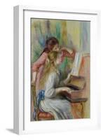 Young Girls at the Piano, circa 1890-Pierre-Auguste Renoir-Framed Giclee Print