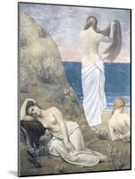 Young Girls at the Seaside, 1879-Pierre Puvis de Chavannes-Mounted Giclee Print