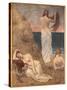 Young Girls at the Seaside, by Pierre Puvis de Chavannes,-Pierre Puvis de Chavannes-Stretched Canvas