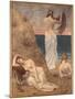 Young Girls at the Seaside, by Pierre Puvis de Chavannes,-Pierre Puvis de Chavannes-Mounted Art Print