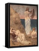 Young Girls at the Seaside-Pierre Puvis de Chavannes-Framed Stretched Canvas