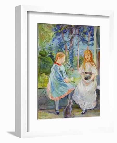 Young Girls at the Window, 1892-Berthe Morisot-Framed Giclee Print