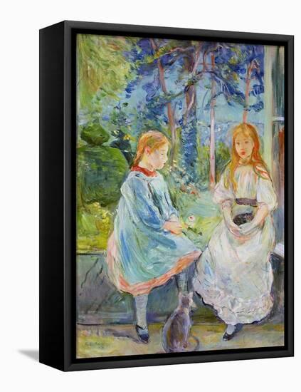 Young Girls at the Window, 1892-Berthe Morisot-Framed Stretched Canvas