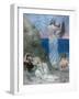 Young Girls by the Sea, before 1894-Pierre Puvis de Chavannes-Framed Giclee Print