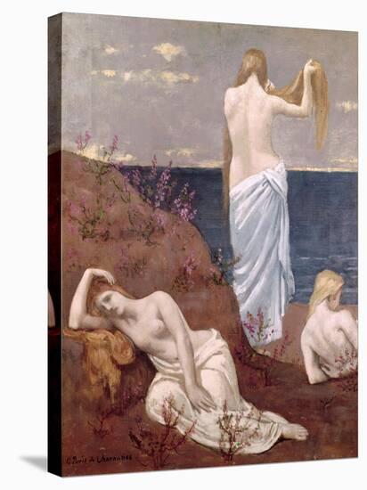 Young Girls by the Sea, Before 1894-Pierre Puvis de Chavannes-Stretched Canvas