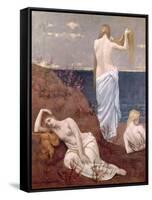 Young Girls by the Sea, Before 1894-Pierre Puvis de Chavannes-Framed Stretched Canvas