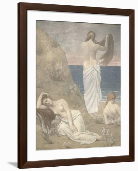 Young Girls by the Seaside, 1887-Pierre Cécil Puvis de Chavannes-Framed Giclee Print