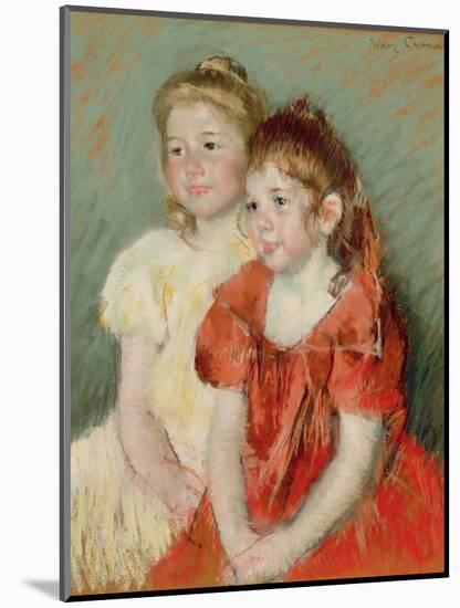 Young Girls, C.1900-Mary Cassatt-Mounted Giclee Print